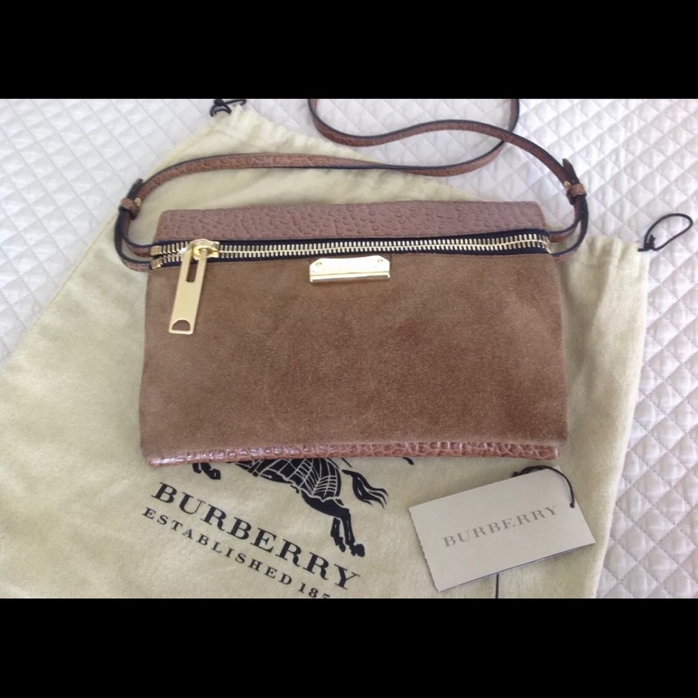 Burberry SG Grain Suede Small Balmoral Handbag